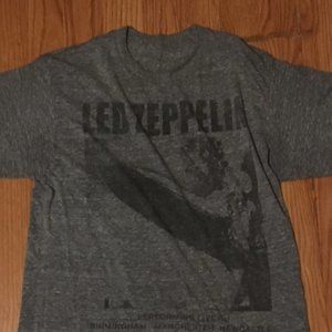 Led Zeppelin Band logo T-shirt Gray Medium size
